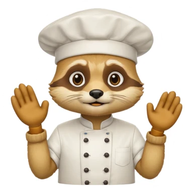 chef yellow raccoon sticker