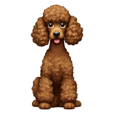 Brown poodle farts sticker