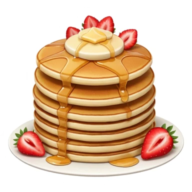 Pancakes with strawberries on top  sticker