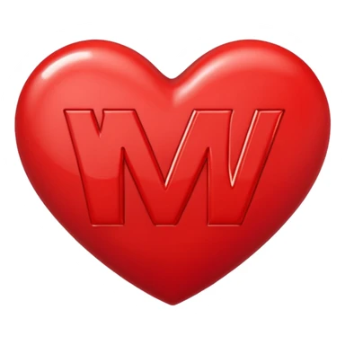 the letters M + V, in a heart  sticker