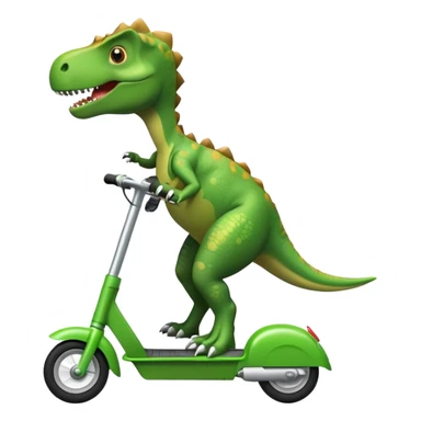 Dinasour riding ang scooter sticker