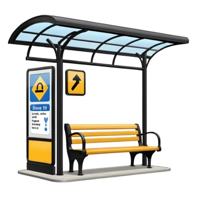 a bus stop sticker
