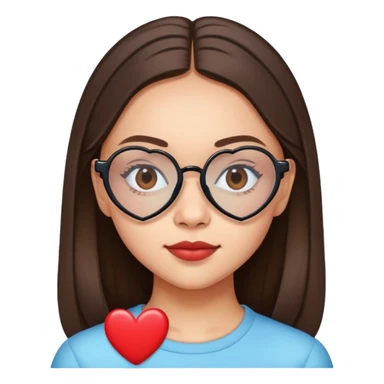 Olivia Rodrigo with heart glasses  sticker