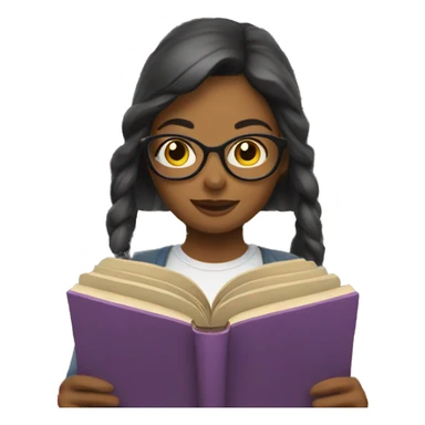woman reading a book sticker