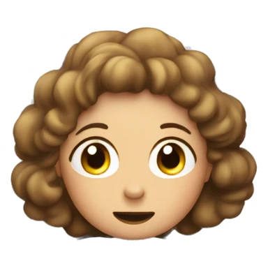 A girl sleeping in the bed and thinks she says hi in bubble  sticker