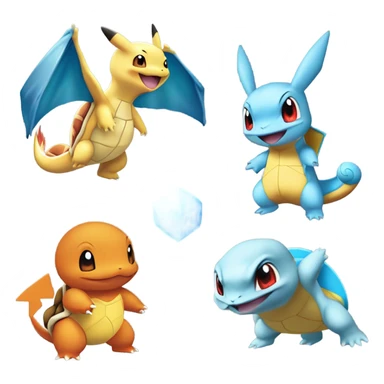 Squirtle charizard pikachu sticker