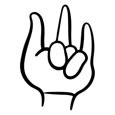 life icon, hand-drawn black outlined style sticker