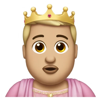 Fat Kanye west in a princess dress sticker