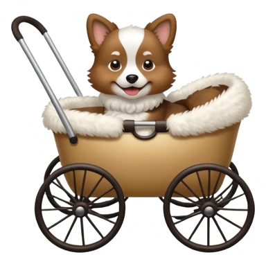 dog in a pram sticker