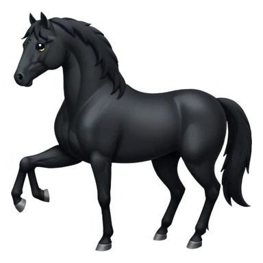 black horse black eyes sticker