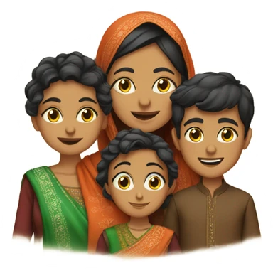Indian mom, Iranian mom, and their 3 sons sticker