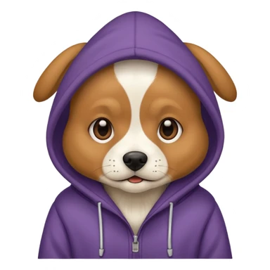 Dog with a hoodie sticker