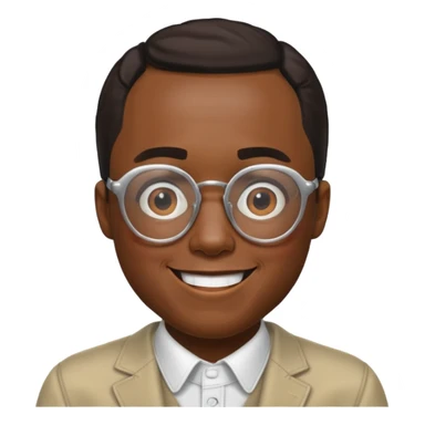 diddy with glasses but white skintone sticker