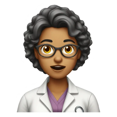 Female Scientist gone mad  sticker