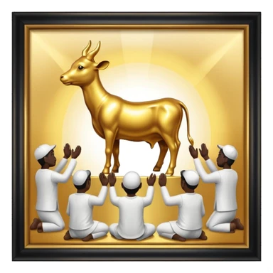 Worshipping golden calf sticker