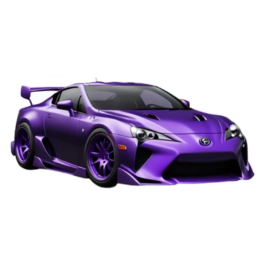 futuristic Jetson’s midnight-dark-purple stealthy black metallic  Toyota LFA street rat rod  understated  sticker