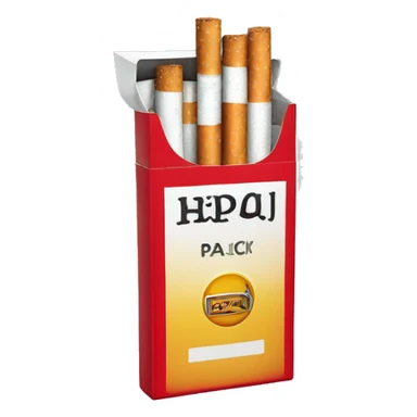 photorealistic pack of cigarettes sticker