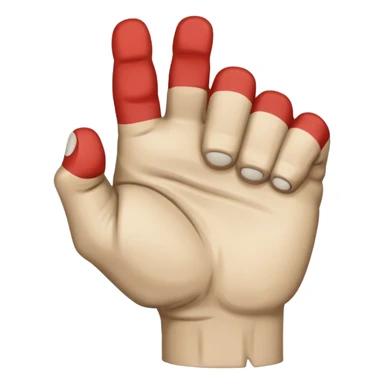 back of veiny fist rearview sticker