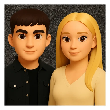 Keep the image unchanged except slightly spread the people apart from each other. Preserve the original style and background as is. sticker