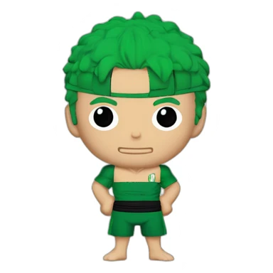 rononoa zoro de one piece qui porte le maillot de foot ou on voit le logo l'Algérie sticker