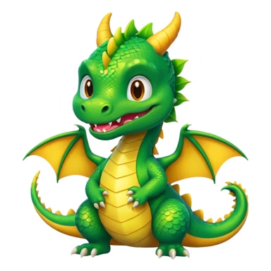 Cute cartoon dragon with fuck on it sticker