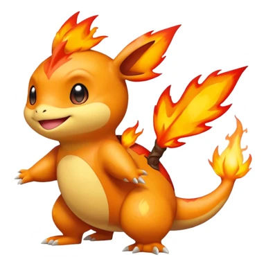 Victini-Pichu-Charmander-Fakémon-hybrid-creature (full body)  sticker