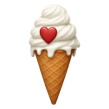 Ice cream heart  sticker