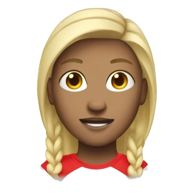 Blonde soccer player red jersey sticker