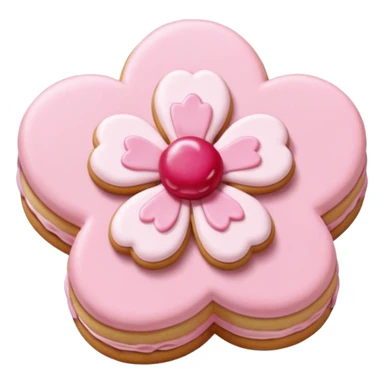 A Cherry blossom shaped cookie sticker
