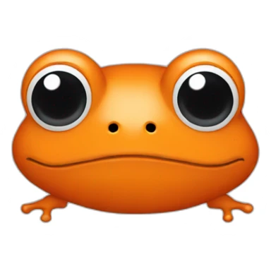 orange frog whit gray hair  sticker