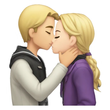 Rin kissing Bryn sticker