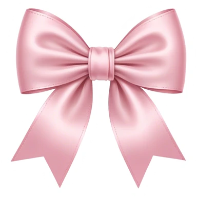 light pink ribbon bow sticker