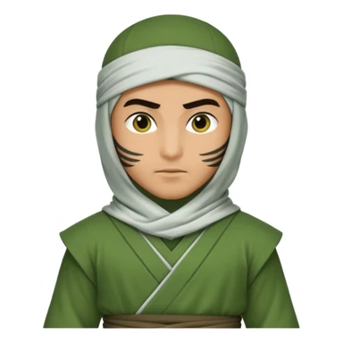 Ninja arab green and white  sticker