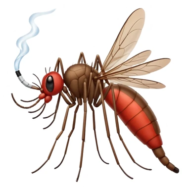 mosquito fumando un cigarro sticker