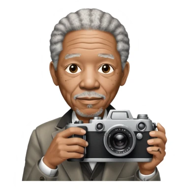 morgan freeman with camera sticker