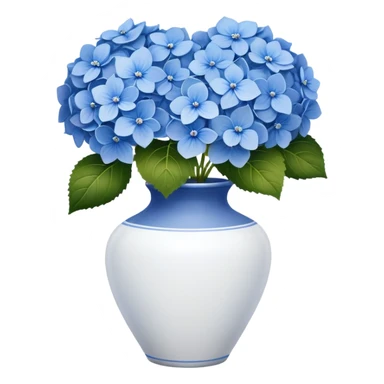 white vase with blue flowers sticker