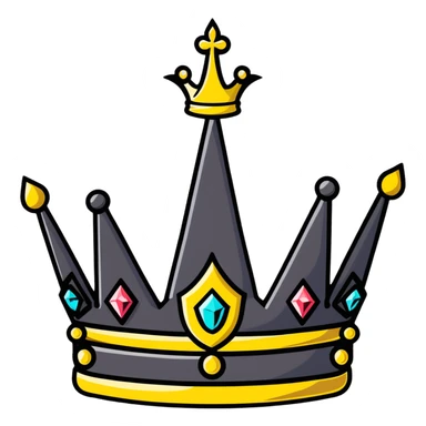 fancy king's crown with gems sticker
