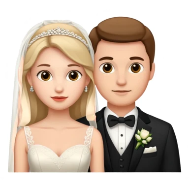 Wedding Modern Classic 2 people sticker