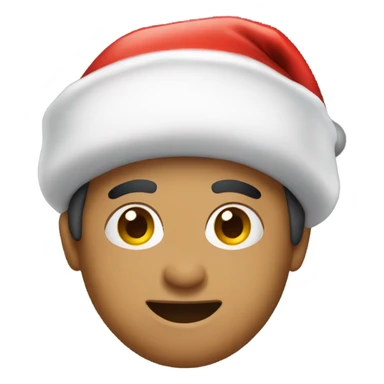 Me wearing a Santa hat sticker