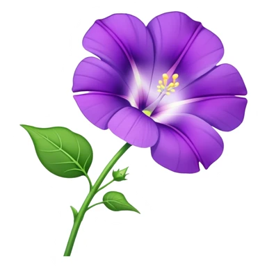 single purple Morning Glorysuper, stem sticker