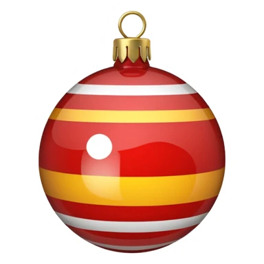 A Red Striped Ornament sticker