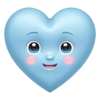 Pastel baby blue heart sticker