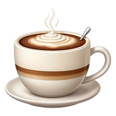 Cappuccino with frothy milk and a sprinkle of cocoa on top sticker