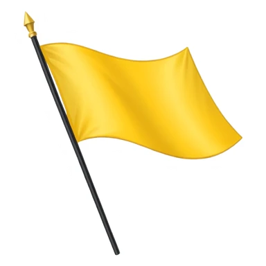 Make a yellow colour triangular flag spreading upward sticker