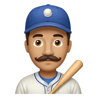 viejo bigote gorra beisbol sticker