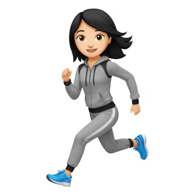 a pretty bratz tan girl who is fat . Hair color black. Jogging outfit sticker