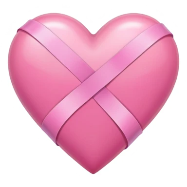 Um coração com um laço rosa  sticker