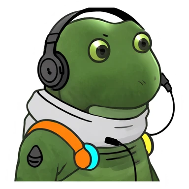 mummy wearing headphones in space sticker