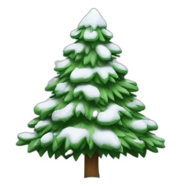 christmas tree with snow sticker