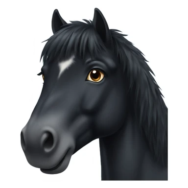 Black horse with fluffy feet sticker